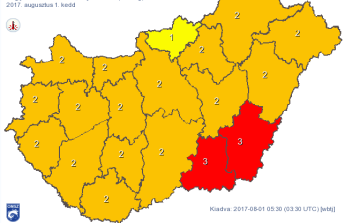 Két megyében már piros a hőségriadó